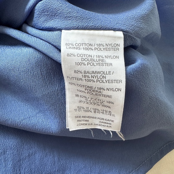 J. Crew Blue Eyelet Jacquard Fit & Flare Dress C9228 (Size 4) - Picture 8 of 10